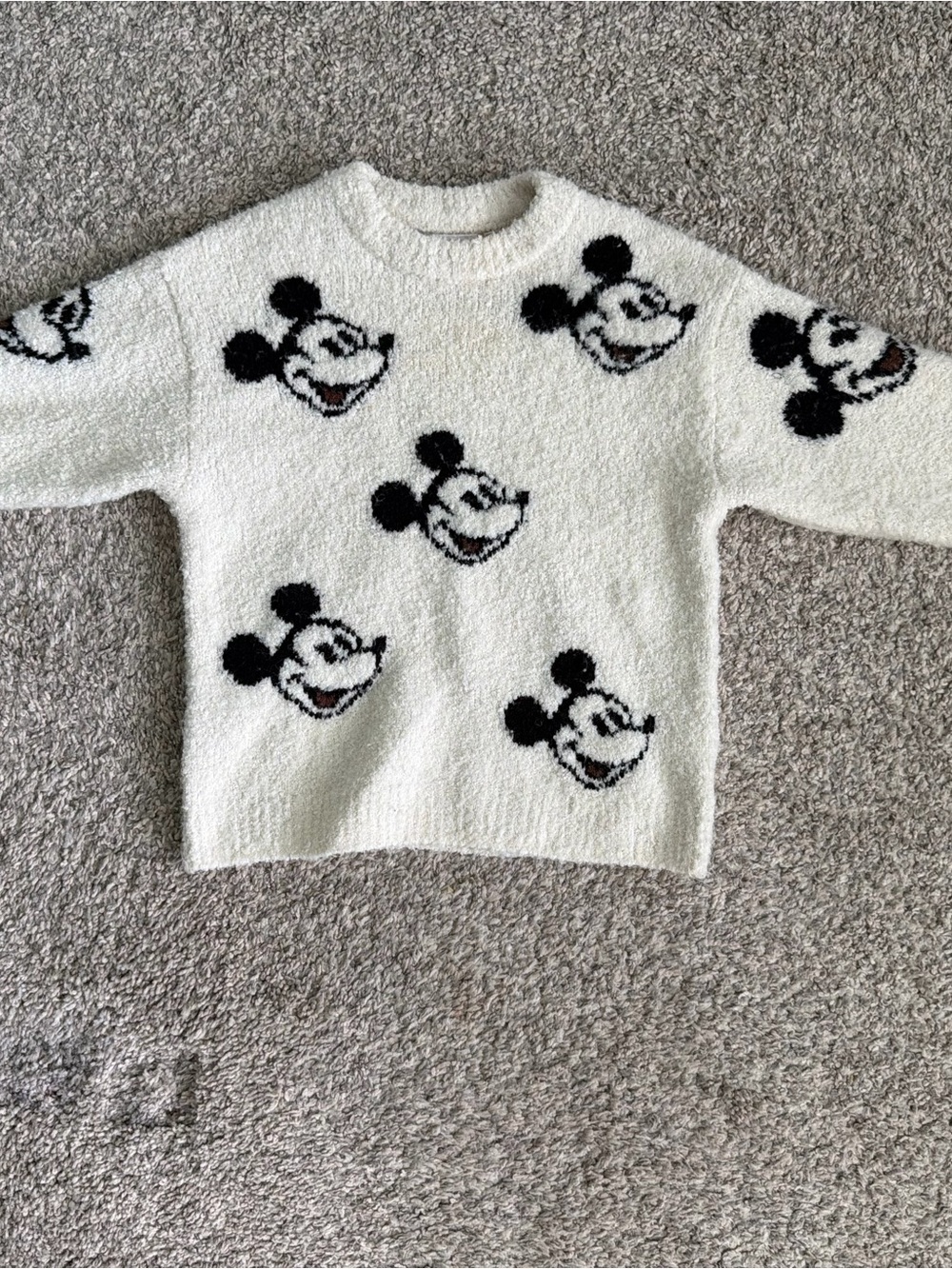 Zara boys Cream Mickey Pattern Sweater